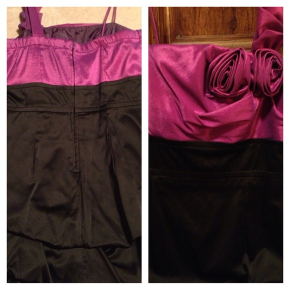 REDUCED!✂ Purple and black Formal Cocktail Dress! - Picture 2 of 4