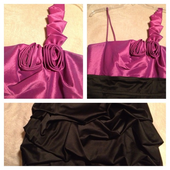 REDUCED!✂ Purple and black Formal Cocktail Dress! - Picture 3 of 4