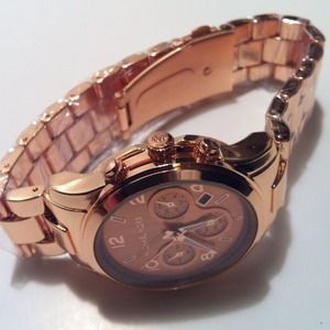 Women's MK Rosegold Chronograph Watch Brand New.