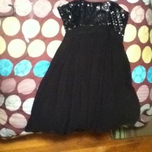 Black strapless dress
