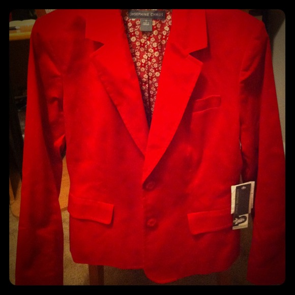 Josephine Chaus Jackets & Blazers - Red Josephine Chaus Blazer With Tags