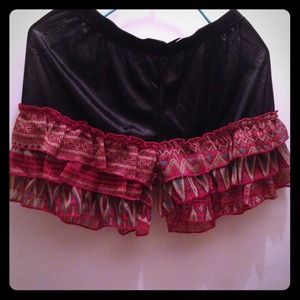 Red lace skirt / safety pants