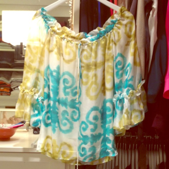 Silk Peasant Blouse by Milly