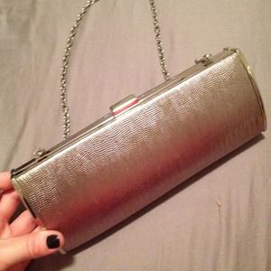 Silver ALDO clutch - PERFECT condition