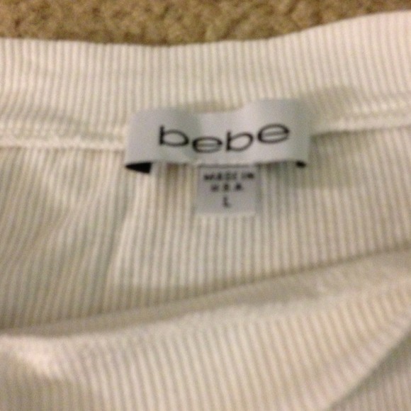 💥SOLD💥RESERVED Bebe Ribbed Tee - Picture 2 of 2