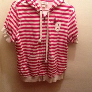 Pink/white stripe jacket