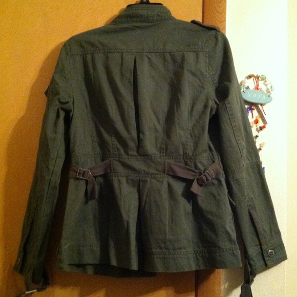 REDUCED! Olive Military Jacket w/ studs-NWT - Picture 2 of 4