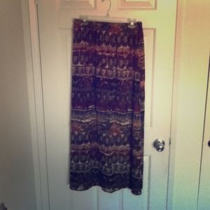 Tribal Papaya Long Skirt