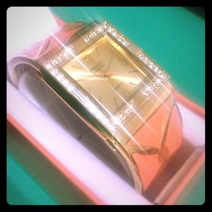 Coral and gold watch bracelet!!