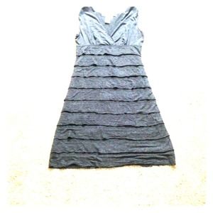charcoal gray fitted dress