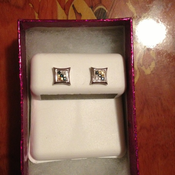 White gold earrings!