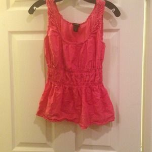 TRADED! Pretty pink tank w/embroidered bottom :)