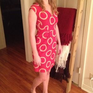 Banana Republic Hot Pink Spring Dress