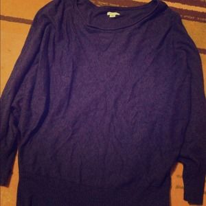 Wing Sleeved Wide Neck Sweater