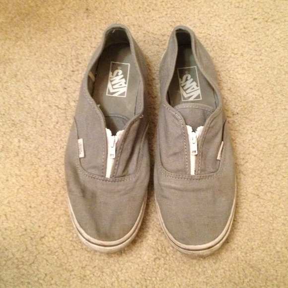 Gray zip vans