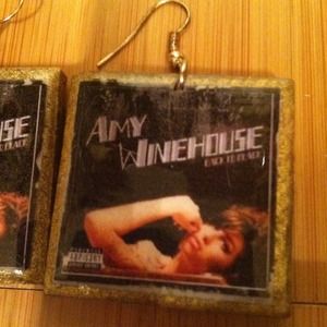 Custom made wood laminated earrings