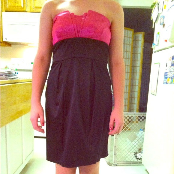 Black and pink dress