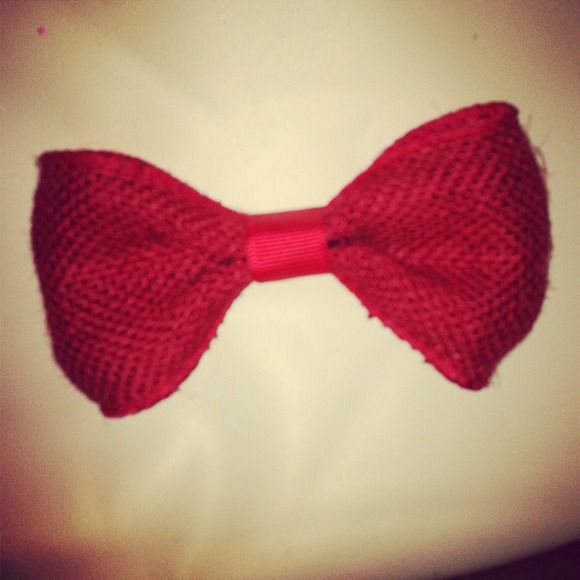 4inch red bow handmade
