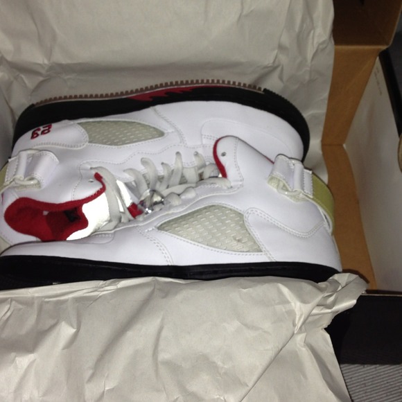 Jordan's AJF 5 red white & black
