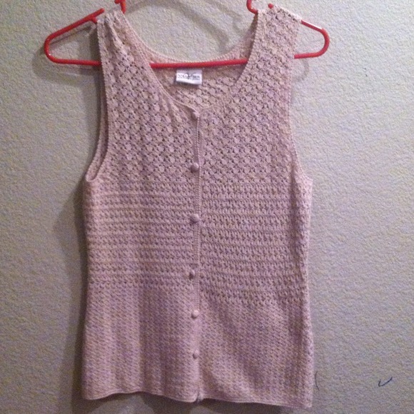 Vintage knitted cardigan vest