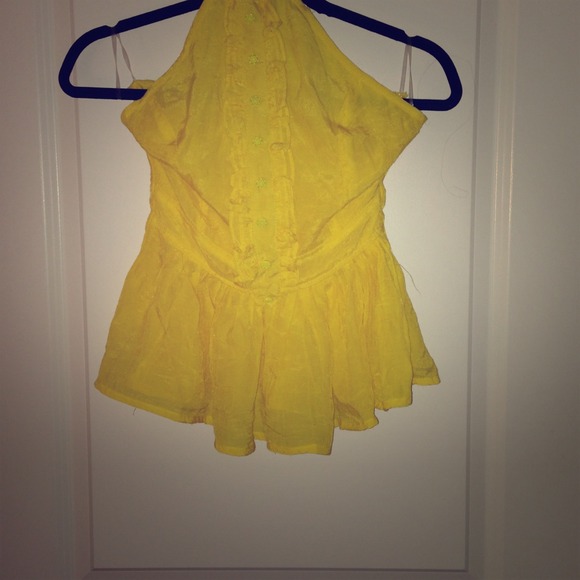 Joyce Leslie yellow halter top
