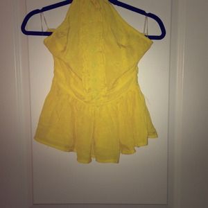 Joyce Leslie yellow halter top