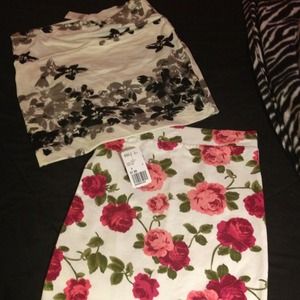 *Reserved* Forever 21 & wet seal floral skirts