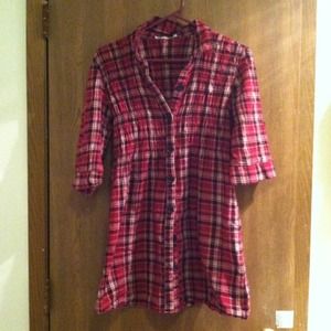 Maroon plaid dress must wear with leggings