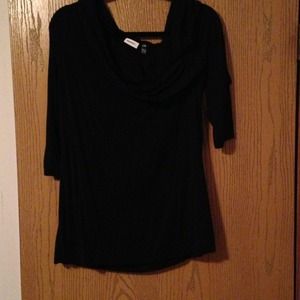 DKNY 3/4 length sleeve shirt black size XL