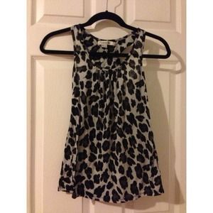 Gray Cheetah Print Top