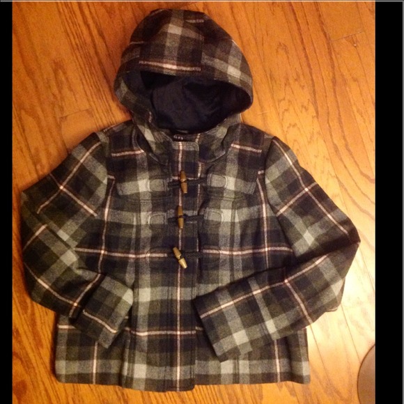 🔴SOLD🔴NWOT ABERCROMBIE Wool Plaid Hooded jacket