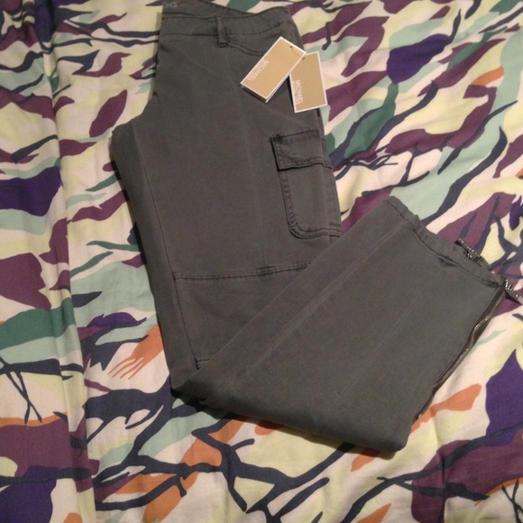 NWT gunmetal MICHAEL Michael Kors cargo pants