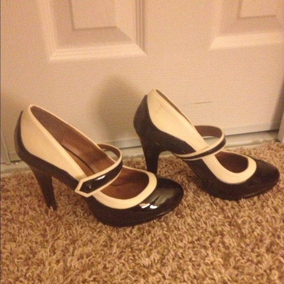 Cute black and cream patent shoes