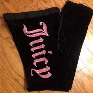 Juicy Couture velvet black pants