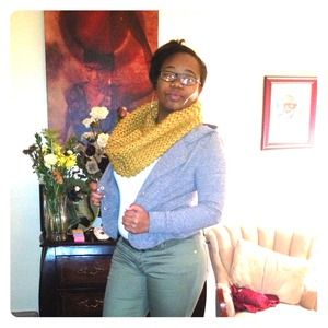 Gray Double- Breasted Hooded Jacket