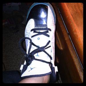 Authentic Jordan Dub Zero blk white photo blue