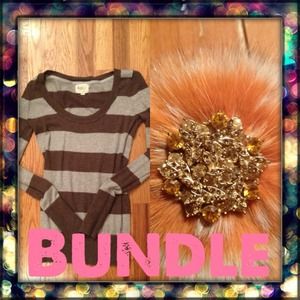 Bundle /brooch & sweater/