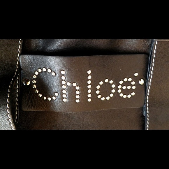 🔴Sold🔴Chloe Patsy Logo black lambskin tote - Picture 4 of 4