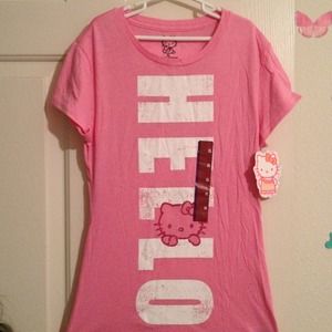 Hello Kitty pink long T-shirt. Kids Extra-large.