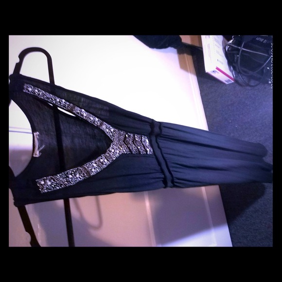 black maxi dress