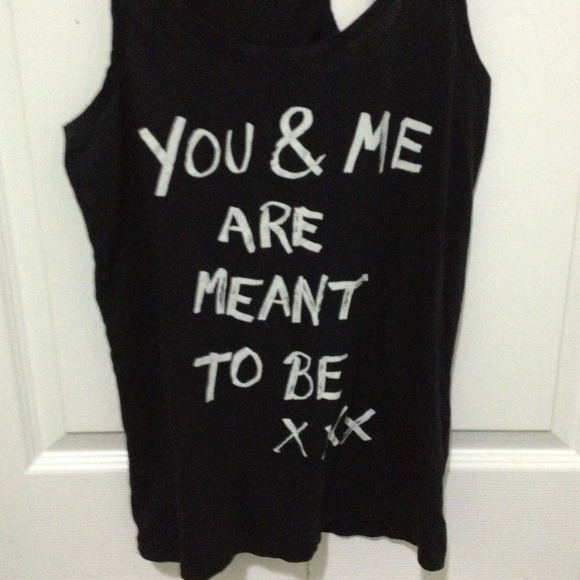 H&M Tank "YOU & ME ARE MEANT TO BE XXX"