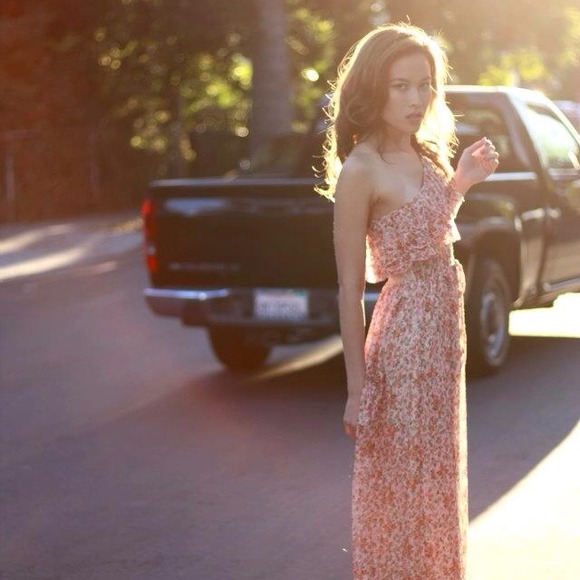 SOLD IN BUDLE Peach Maxi Dress