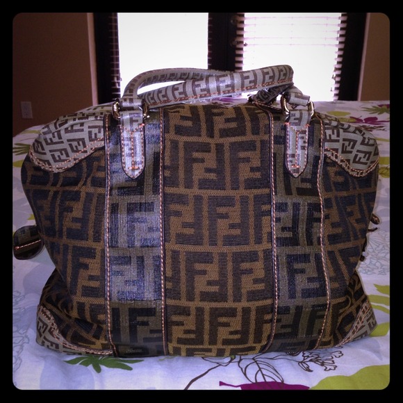 FENDI Handbags - Fendi Hobo Bag w Orange Stitching.