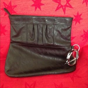 Faux Leather Bracelet Clutch Purse