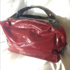 **SOLD**  Deep Red Patent Leather Purse - Never