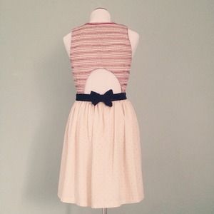 Urban Outfitters Keyhole Open Back Dot Dress