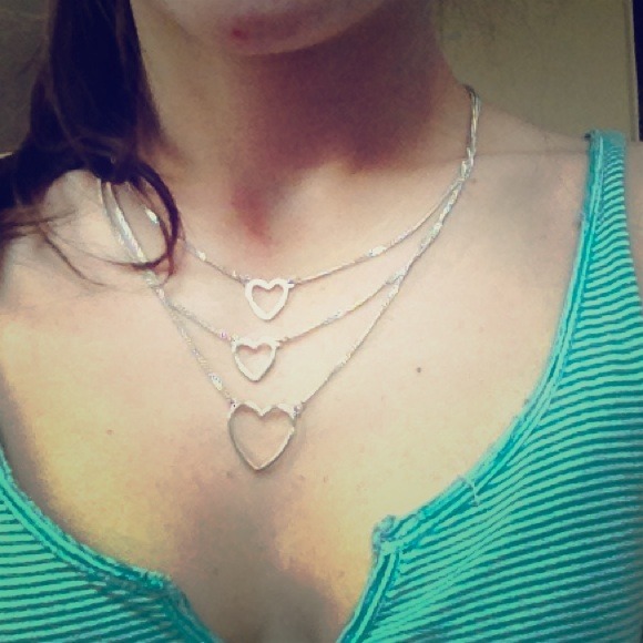 Silver Triple Heart Necklace