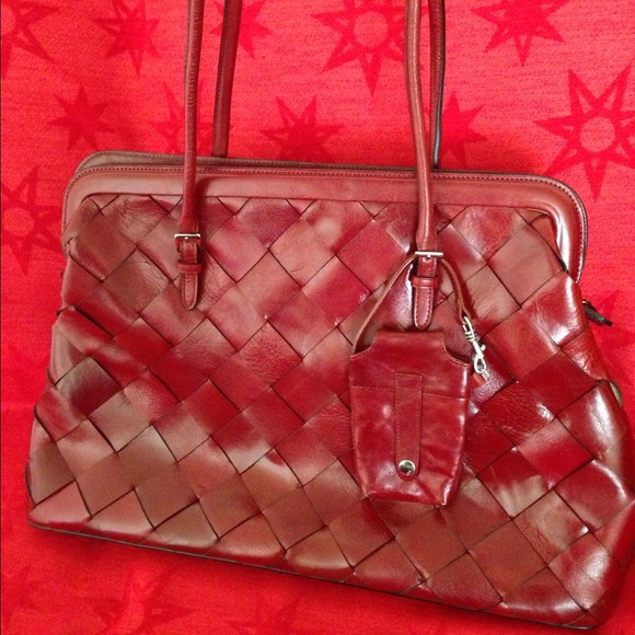 **Reduced**. 100% Leather - XL Red Purse