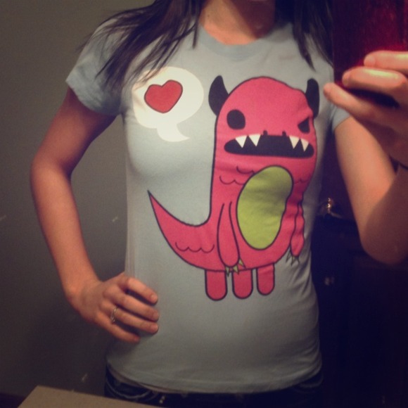 SOLD!!! Light blue monster tee!