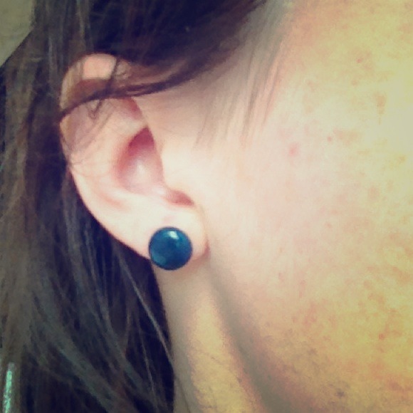 Black Circle Studs